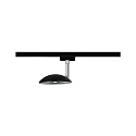 Paulmann 1-Phasen Schienenspot URAIL SPHERE, 230V, 7.4W 2700K, Kunststoff, dimmbar, Schwarz matt / Chrom