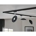 Paulmann 1-Phasen Schienenspot URAIL SPHERE, 230V, 7.4W 2700K, Kunststoff, dimmbar, Schwarz matt / Chrom
