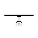 Paulmann 1-Phasen Schienenspot URAIL CIRCLE, 230V, 5W 4000K 160lm 90°, dreh- und neigbar, dimmbar, Schwarz matt / Chrom