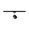 Paulmann 1-Phasen LED Schienenspot URAIL CUBE, 230V, 8W 4000K 520lm 65°, dimmbar, Schwarz matt / Chrom