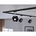 Paulmann 1-Phasen LED Schienenspot URAIL CUBE, 230V, 8W 4000K 520lm 65°, dimmbar, Schwarz matt / Chrom