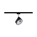Paulmann URail LED Spot ARENA, 230V, 15W 4000K 890lm 82°, rotatable and tiltable, dimmable, black matt / chrome
