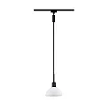 Paulmann 1-Phasen Pendelleuchte URAIL SARRASANI, 230V, E14 max. 20W, Schwarz matt / Opales Glas