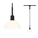 Paulmann 1-Phasen Pendelleuchte URAIL SARRASANI, 230V, E14 max. 20W, Schwarz matt / Opales Glas