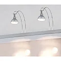 Paulmann 2er-Set Galeria Spiegelleuchte LED II, mit Bogenhalterung, inkl. 2x GU5.3 4W 2700K 230lm 38°, Chrom