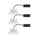 Paulmann 3er-Set Outdoor LED Einbauspot CALLA IP65, schwenkbar, 230V, je 6W 4000K 680lm 100°, weiß matt