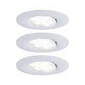 Paulmann Set of 3 Outdoor LED Recessed spot CALLA IP65, swivelling, 230V, each 5.5W 3000-6500K 550lm 100°, white matt