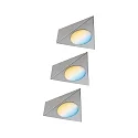 Clever Connect 3er Starter-Set TRIGO, 12V DC, 2.1W 2700- 6500K, dimmbar, Nickel gebürstet