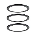Paulmann 3er-Set LED Unterschrankleuchte PUKK, 230V, 3x 3W 2700K 210lm, Kunststoff, Schwarz