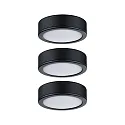Paulmann 3er-Set LED Unterschrankleuchte PUKK, 230V, 3x 3W 2700K 210lm, Kunststoff, Schwarz