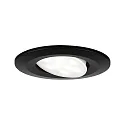 Paulmann 3er-Set Outdoor LED Einbauleuche CALLA, IP65, rund, 3x 6W 4000K 680lm 100°, schwenkbar, diffus, Schwarz matt
