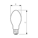 Philips sodium vapour lamp SON PIA PLUS B75 E40 2000K CRI 20-39 dimmable