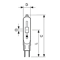 Philips Philips Halogen-Metalldampf-Lampe MASTER Colour CDM-TC, G8.5, 830, 70W