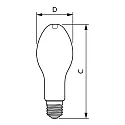 Philips LED lamp TrueForce Core LED HPL E40 36W 5500lm 3000K 300° CRI 80 