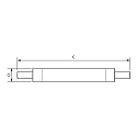 Philips LED HV-Stablampe CorePro LEDlinear R7S, Ø 1.35cm / L 11.8cm, 7.2W 3000K 810lm 300°, schaltbar, weiß / klar