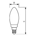 Philips LED Filament Kerzenform MASTER LEDCandle ND DIM B35 CL GUE, E14, 2.3W 2700K 485lm 300°, schaltbar