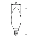 Philips LED lamp candle CorePro LEDCandle B35 E14 5W 470lm 2700K CRI 80 