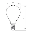 Philips filament lamp CorePro LEDLuster P45 E14 4,3W 470lm 2700K CRI 80 
