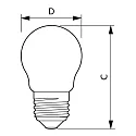 Philips LED Lampe CorePro LEDLuster, P45, E27, 4,3W, klar
