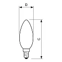 Philips LED lamp candle CorePro LEDCandle B35 E14 6,5W 806lm 2700K CRI 80 