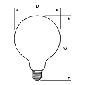 Philips LED lamp MASTER Value LEDBulb G120 E27 5,9W 806lm 2700K CRI 90 dimmable