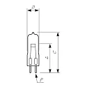 Philips Halogen Stiftsockellampe 14623 1CT/10X10F, 95W, G6.35, 17V