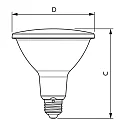 Philips LED Lampe CorePro LEDspot PAR38, 25°, E27, 9W, 2700K