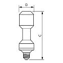 Philips LED Straßenleuchten-Lampe MASTER LED TrueForce Road SON-T IF 740, IP40, KVG/VVG Retrofit, E27, 34W 4000K 6000lm, On-Off