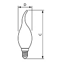 Philips LED Lampe MASTER LEDCandle, BA35, E14, 3,4W, 2700K, klar, dimmbar