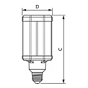 Philips LED lamp TrueForce LED HPL E27 42W 5700lm 3000K 360° CRI 80 