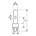 Philips Metallhalogen Entladungslampe MSR 1CT/3, 1200W, 7200K, 104000lm