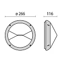 Performance in Lighting outdoor wall luminaire SUPERDELTA TONDO E27 IP54, black 