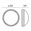 Performance in Lighting Wand- und Deckenleuchte DROP 25, E27, 1x100W, A60, IP43, IK08, weiß / Glas opal