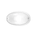 Wand- und Deckenleuchte CHIP OVALE 25, E27, 1x21W, TC-TSE, IP55, IK06, Glas opal, weiß