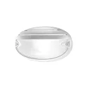 Wandleuchte CHIP OVALE 25 GRILL, E27, 1x21W, TC-TSE, IP55, IK06, Glas opal, weiß