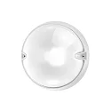 Wand- und Deckenleuchte CHIP TONDO 25, E27, 1x21W, TC-TSE, IP55, IK06, Glas opal, weiß