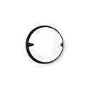 Wand- und Deckenleuchte CHIP TONDO 25, E27, 1x21W, TC-TSE, IP55, IK06, Glas opal, schwarz