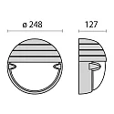 Performance in Lighting outdoor wall luminaire CHIP TONDO 25 GRILL E27 IP55, black 