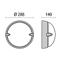 Performance in Lighting Wand- und Deckenleuchte CHIP TONDO 30, E27, 1x30W, TC-TSE, IP55, IK06, Glas opal, weiß