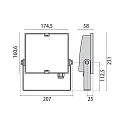 Performance in Lighting LED Scheinwerfer GUELL ZERO A/W, 15W, 4000K, 1472lm, IP66, IK06, statisch, grau / Glas transparent