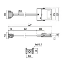 Performance in Lighting Outdoor LED Scheinwerfer GUELL ZERO KIT S/M, IP66 IK06, mit Ausleger, Optik symmetrisch-mittel, Schwarz, 15W 3000K 1464lm