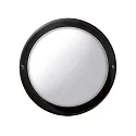 wall and ceiling luminaire EKO 21 E27 IP44, black, lacquered 