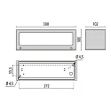 Performance in Lighting LED Wandleuchte QUASAR 30 TECH, 20W, 3000K, 1404lm, IP65, IK07, statisch, Glas opal, schwarz