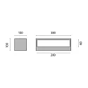 Performance in Lighting outdoor wall luminaire QUASAR 30 M static IP65, white, lacquered 