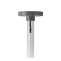 LED Pollerleuchte PADO, 20W, 3000K, 1080lm, IP65, IK05, statisch, anthrazit / Glas transparent