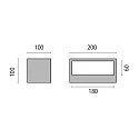 Performance in Lighting outdoor wall luminaire QUASAR 20 DOUBLE TECH static IP65, grey, lacquered 