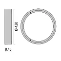 Performance in Lighting LED Wand- und Deckenleuchte MULTI+ 40 PC EM/3P, 24W, 3000K, 1464lm, IP65, IK10, statisch, weiß / opal