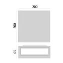 Performance in Lighting outdoor wall luminaire MIMIK 20 CP/T3 static IP65, anthracite, lacquered 
