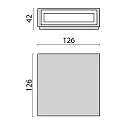 Performance in Lighting LED Wandleuchte MIMIK 10 FLAT M, 5W, 4000K, 473lm, IP65, IK06, statisch, anthrazit / Glas opal