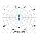 Performance in Lighting LED Wandleuchte MIMIK 10 B C/I, 10W, 3000K, 779lm, IP65, IK06, statisch, anthrazit / Glas transparent
